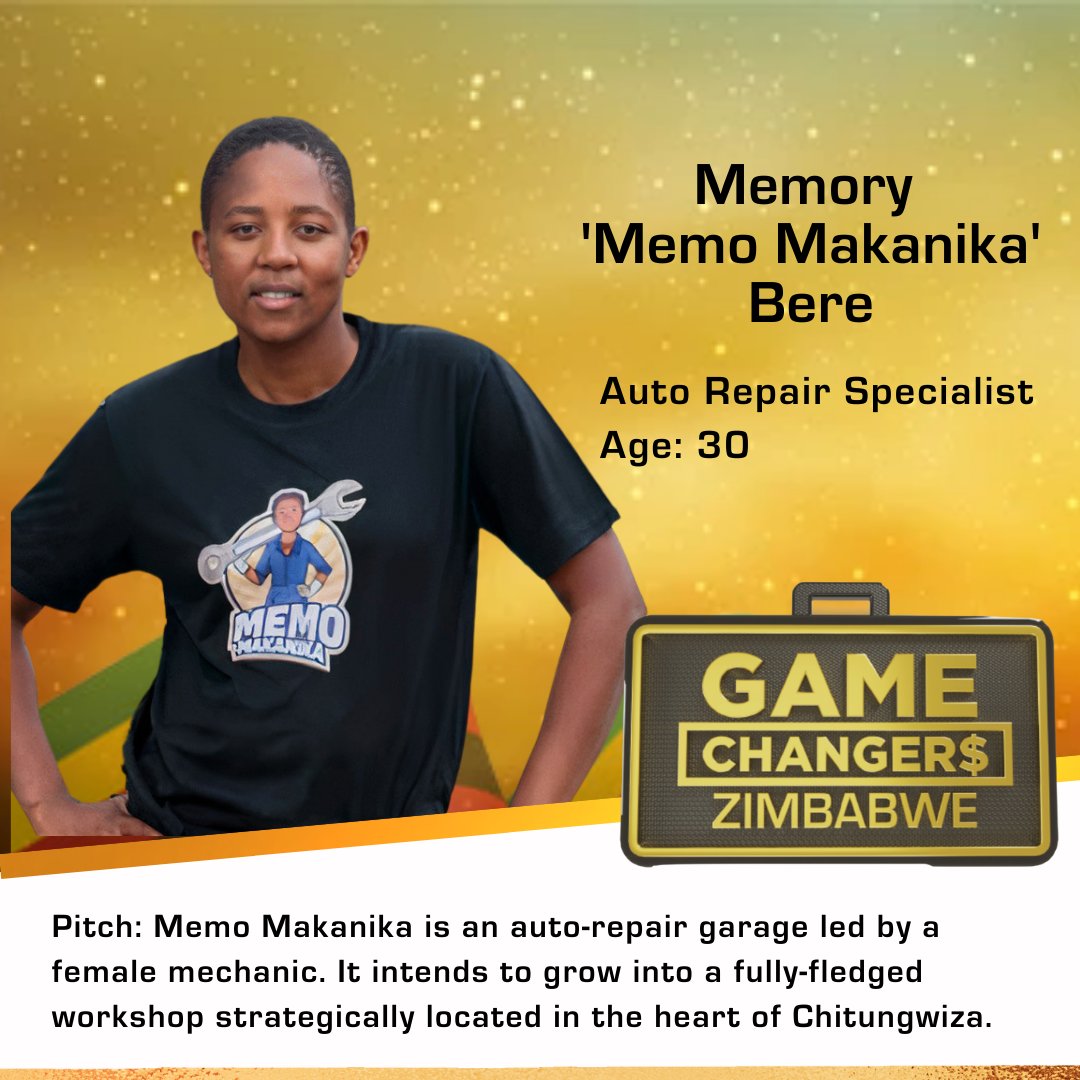 Meet our #gamechangers
<a href="/MemoMakanika/">MemoMakanika🇿🇼🔨🔩🔧</a> 
Award-winning motor mechanic, Memory Bere AKA Memo Makanika has defied the odds and carved out a niche for herself as an expert in the male-dominated automobile industry and hopes to see more women dominating the mechanics' field. 
#zimbabwe