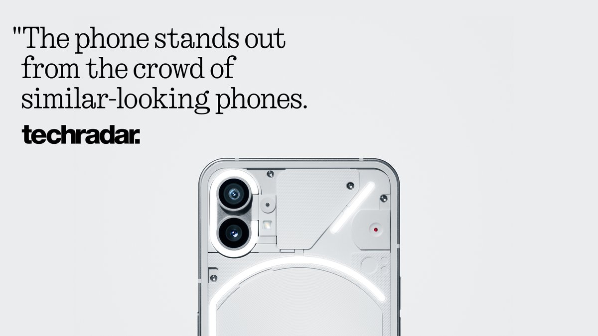 nothing's tweet image. The Glyph Interface: functionality, made fun.