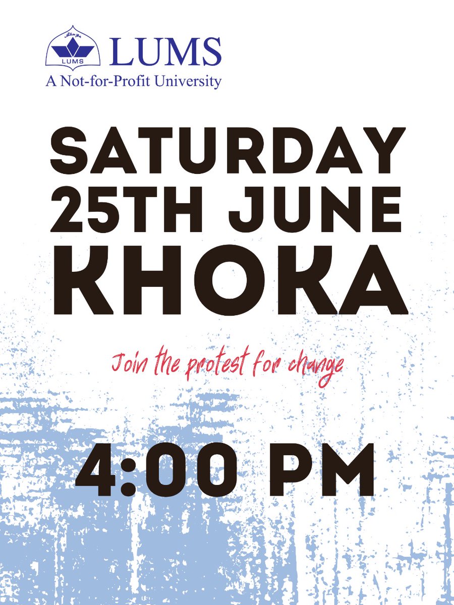 LUMSFeeHike's tweet photo. We appreciate all the support you have given to the cause. However, that has not been enough. The admin is NOT ready to revert the fee hike. This leaves us with one option now: Protest! Please join us at 4 pm on Saturday, 25th June. #LUMSFeeHike https://t.co/UTtINRTLKv
