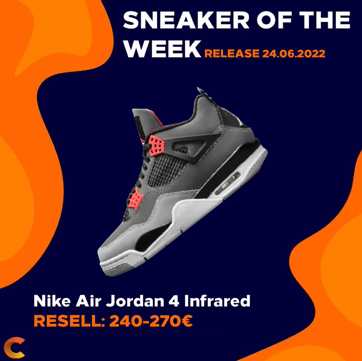 copabletool's tweet image. Jordan 4 Infrared is releasing this week in the Nike App!💵