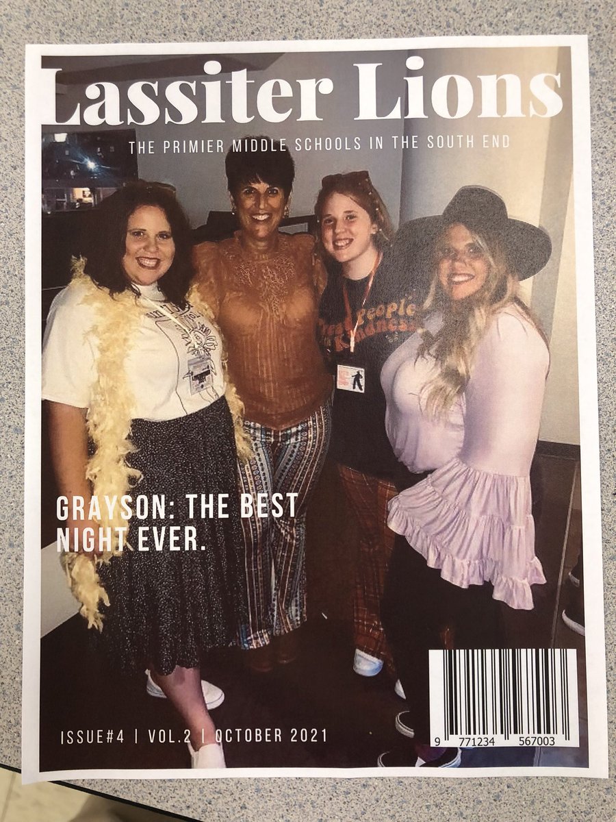 Lassiter_Lions's tweet photo. During our PBL Exhibition of Learning, Dr. Lee’s students showed off the magazines they created in Lassiter’s new Literary Magazine class that promotes authentic writing and publishing. #lionswrite https://t.co/1r7tZXApko