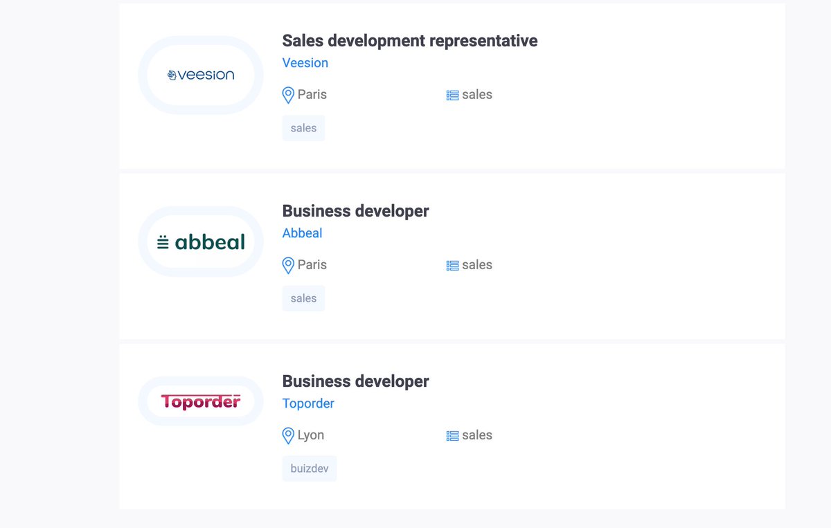 Jobnroll1's tweet photo. Job'n'news ⚡️ Nouvelles annonces online de sales et business developer 👉 https://t.co/ye5qzot9bT
Good news : des start up commencent à nous trouver d'elles mêmes et à s'inscrire avec la recherche Google 😍
#Job #hunting #startups #tech #Website #Entrepreneurship #entrepreneurs https://t.co/msx2Ok9lie
