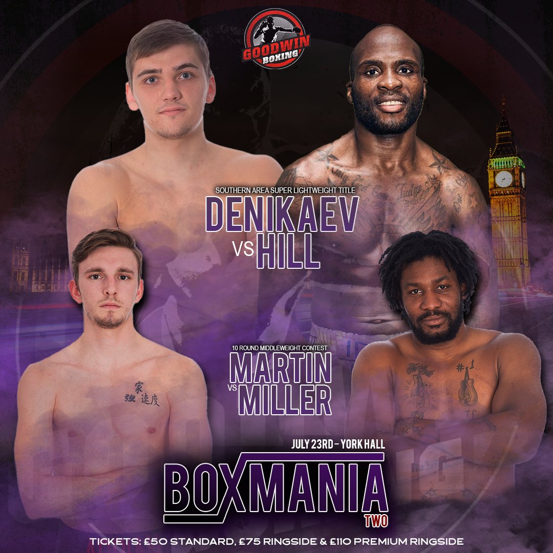 Goodwin_Boxing's tweet photo. What a show this will be!!! and there is more to come!! 🔥🔥🔥
#BoxMania2 #Goodwinboxing #Yorkhall #Yorkhallboxing https://t.co/6WRCjtfhIv