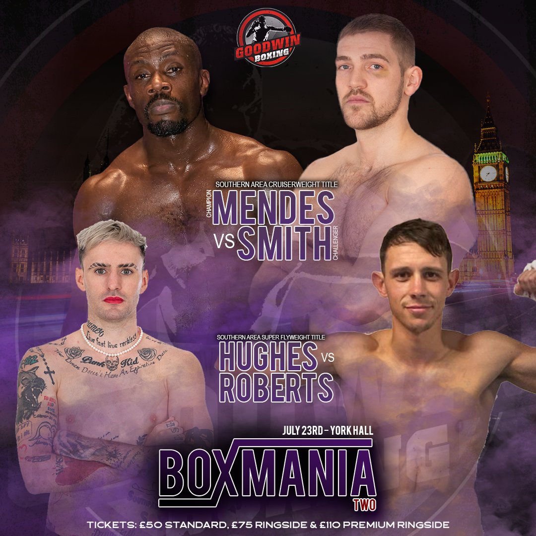 Goodwin_Boxing's tweet photo. What a show this will be!!! and there is more to come!! 🔥🔥🔥
#BoxMania2 #Goodwinboxing #Yorkhall #Yorkhallboxing https://t.co/6WRCjtfhIv