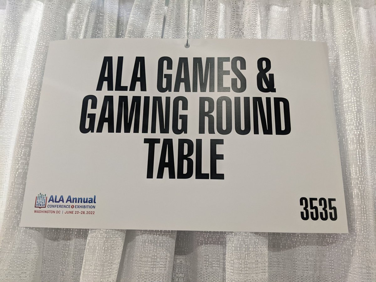 ToPlayIsHuman's tweet image. I&apos;m at #ALAAC22! @ala_gamert booth is getting set up! I&apos;ve also got my first ribbons of the con! #gaminginlibraries @ALALibrary