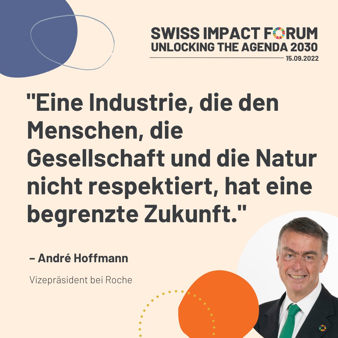 🔊 #SwissImpactForum - Wir freuen uns, Ihnen die zweite Panelistin, André Hoffmann (Vizepräsident bei Roche) , vorstellen zu können, die bei unserer Veranstaltung am 15. September in Bern sprechen wird.

Zu den Tickets 👉 zcu.io/Wbcp