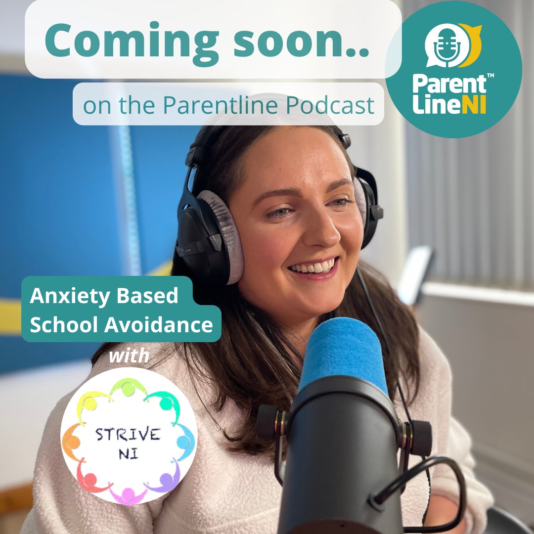 Keep an eye out for our new episode of the Parentline NI podcast! 
We discuss the topic of Anxiety Based School Avoidance with Elaine from <a href="/strive_ni/">STRIVE NI</a> 

<a href="/kerry_mclean/">Kerry Mclean</a>