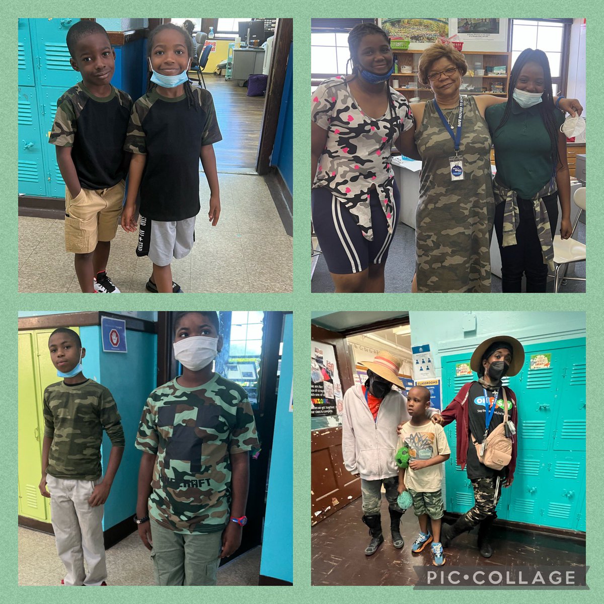TDpcsd's tweet photo. It was “Camouflage Day”.  Spirit Week continues…@Detroitk12 https://t.co/HiouGlL9C2