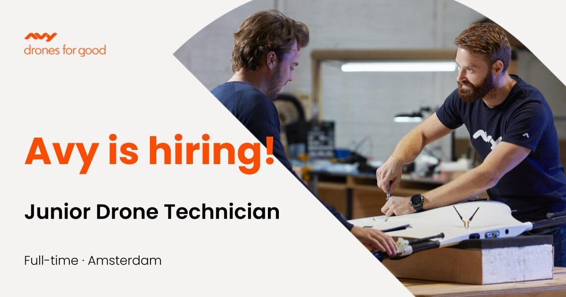 Do you get a thrill from assembling drones and being responsible for their maintenance? Ready for a new challenge?

We’re hiring and looking for a junior drone technician to join our team! Apply here, we’d love to hear from you: avy.homerun.co/junior-drone-t… 

#drones4good #uav #drones