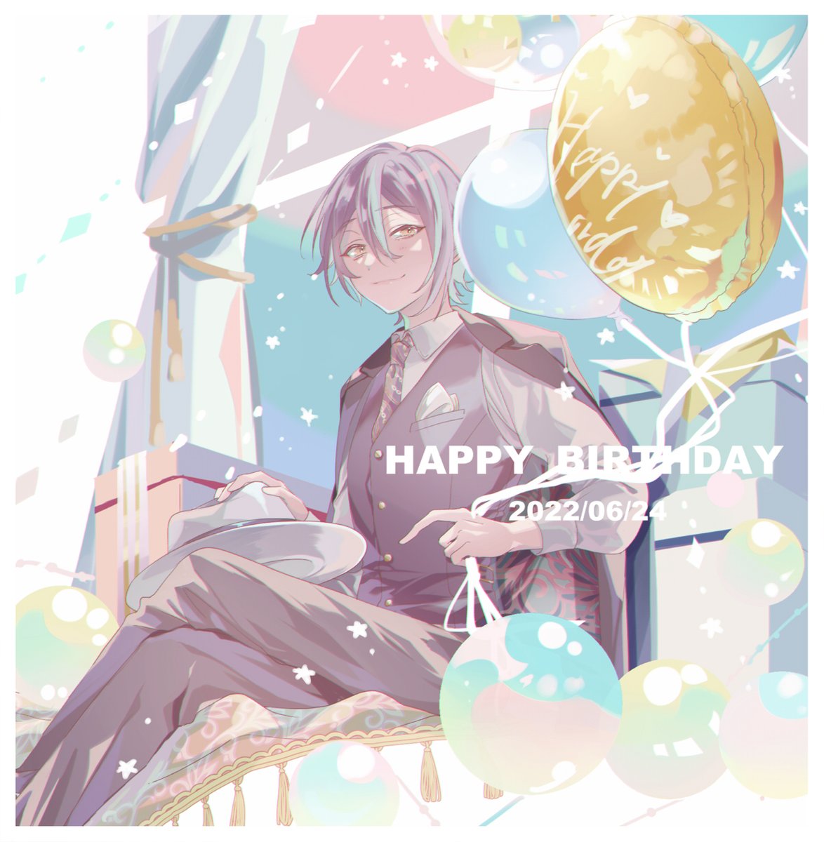 「おめでとう～～～✨🎈✨🎈✨🎈✨
#神代類誕生祭2022
#prsk_FA 」|ばばばのイラスト