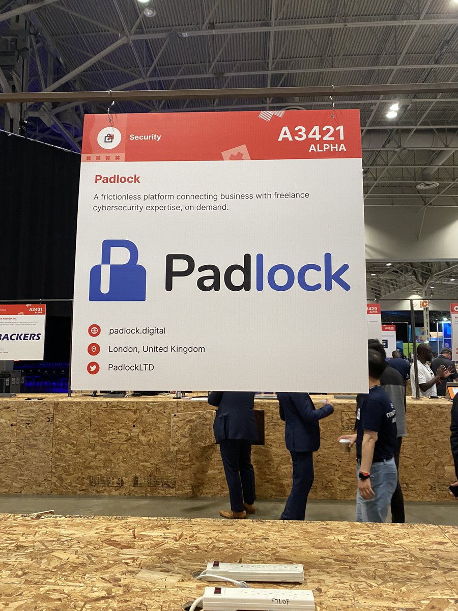 PadlockLTD's tweet photo. We’re at @CollisionHQ today in the wonderful city of Toronto 🇨🇦 in the Alpha Zone. Drop by stand A3421 if you’re at the conference #CyberSecurity #tech #startup https://t.co/qBkQcmWYEw