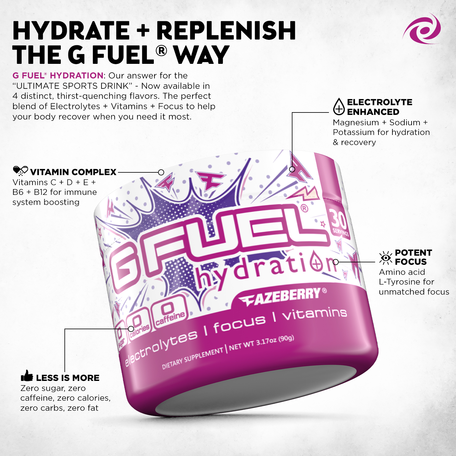 G FUEL® on Twitter "9 different HYDRATION flavor variants are now