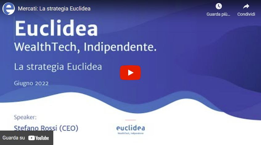 In questo nuovo video Stefano Rossi, amministratore delegato di Euclidea, racconterà l'andamento dei mercati e di come le strategie a lungo termine di Euclidea siano vincenti e aiutino ad uscire da periodi di crisi.

youtube.com/watch?v=1KkGl6…