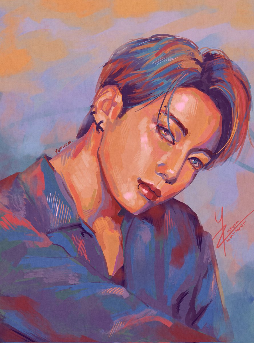 「#Jungkook painting 💜 」|yurie 🪞のイラスト