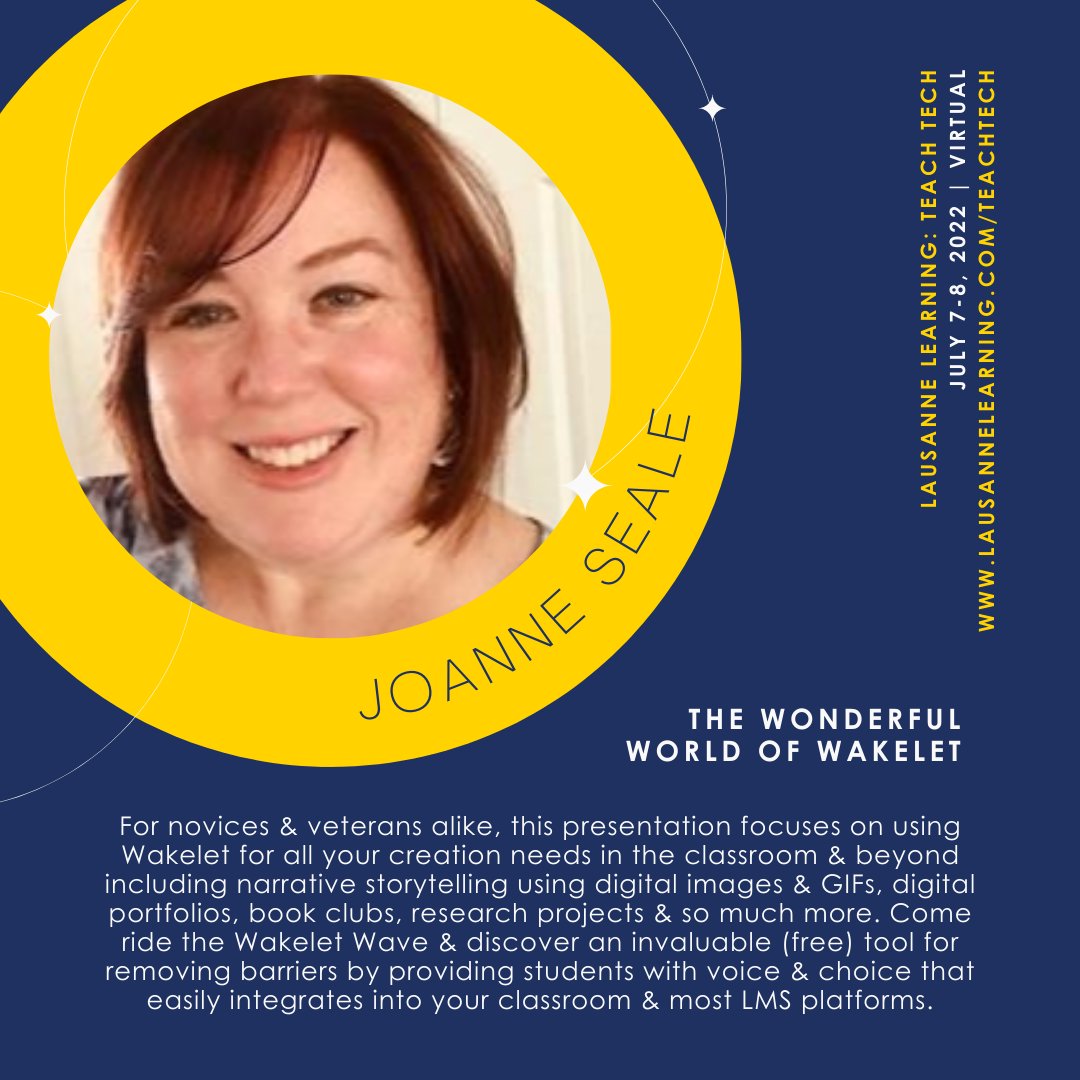 LausanneLearn's tweet photo. What would we do without Wakelet?! Join @JoanneSeale27 at Teach Tech 2022 to learn all about how Wakelet can transform your classroom! Register at https://t.co/eEcqPrveGR! #teachtech #teachtech2022 #edtech #edtechconference #education #wakelet #wakeletwave https://t.co/DrijhXNjAv