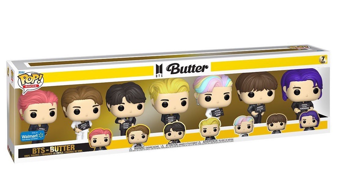 BTSMerchUpdates's tweet photo. Walmart now has the exclusive Butter Funko POP! 7 Pack

Singles coming soon
(Listing doesn't show any details yet)
https://t.co/8C2t4nDAuG #ad https://t.co/yfz2vRIL9g