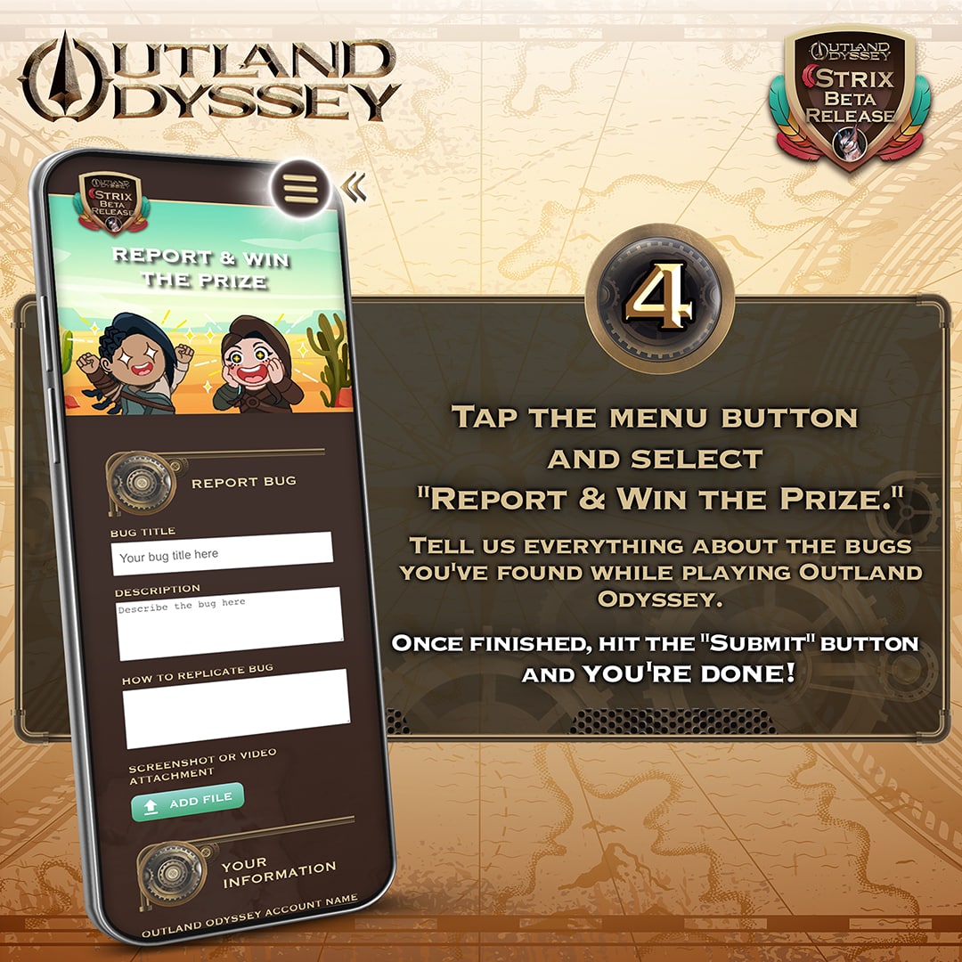 OutlandOdyssey's tweet photo. 🔥#StrixBetaBounty is going SMOOTHLY! 

We have over hundreds of users reporting in. Thank you for everyone's participation!🤝
🛠Report the bugs you found in #OutlandOdyssey through: https://t.co/67skGb8UeC

Still unsure in how to report yours? We have the steps here!

#giveaway https://t.co/BCMziW8wbr