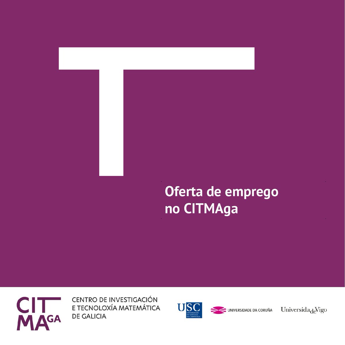 CITMAga's tweet photo. 🔴 ¡NOVE ofertas de #emprego máis agárdanche no #CITMAga!
⌛ Prazo de solicitud: 3 de xullo
📑 8 contratos de modelización matemática: https://t.co/Q3AI6iElk1
📝 1 para análise matemática de datos: https://t.co/AiTpEEPvsi
🥳 Contratos indefinidos
💰 1.606,52 €/mes en 14 pagas https://t.co/t7tFdoYL8l