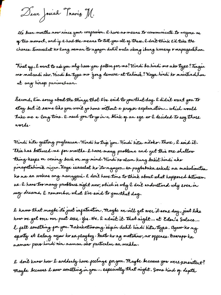 mercadalgo's tweet photo. Before the day ends, happy 2nd anniversary, To Fall Again. Here is my rewritten letter of Rei to Joss. 🥹🤍

"I'm in love with you too. You'll never get over me. I'm sure," - Josiah Montefalco

#FallingAgainForJossRei https://t.co/Zol19bPK1b