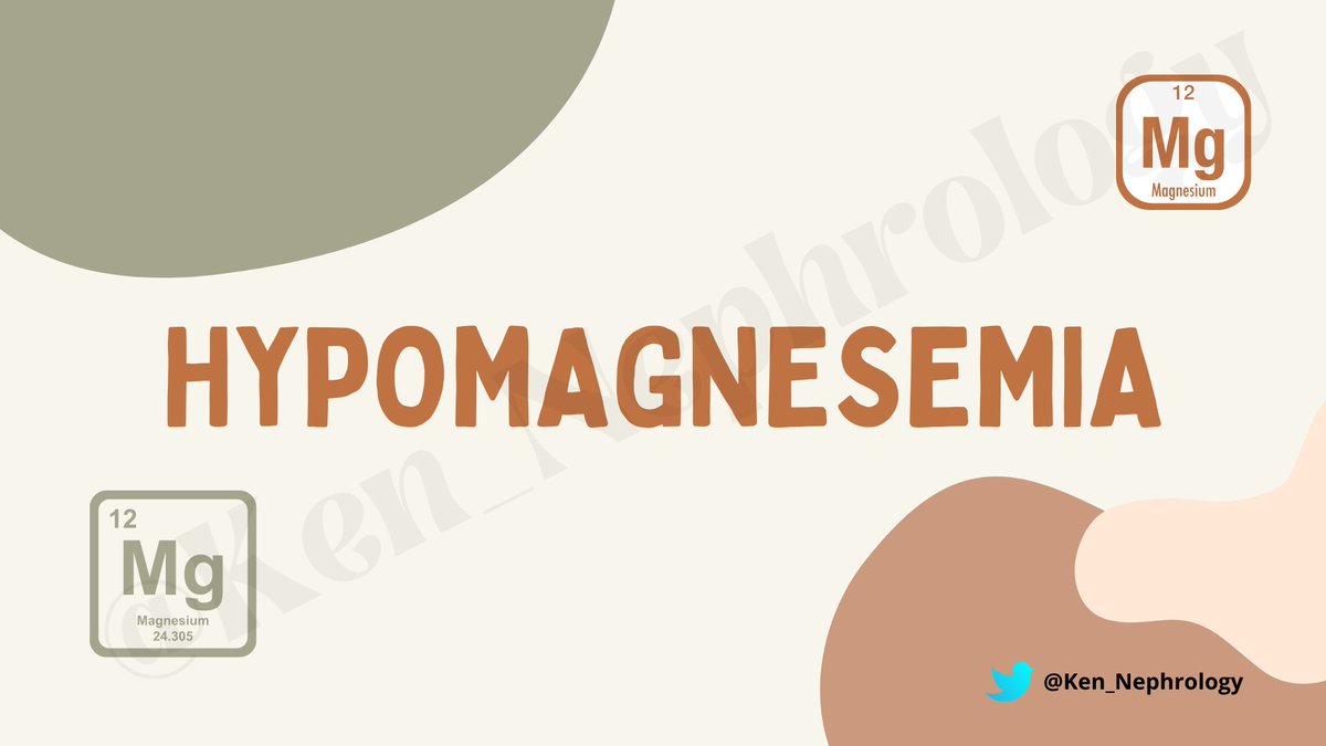 Ken_Nephrology's tweet photo. #KenMakesNephrologyEasy
#KenEasyNotes
#KENSeries

📌Hypomagnesemia https://t.co/dMYJvVysHo