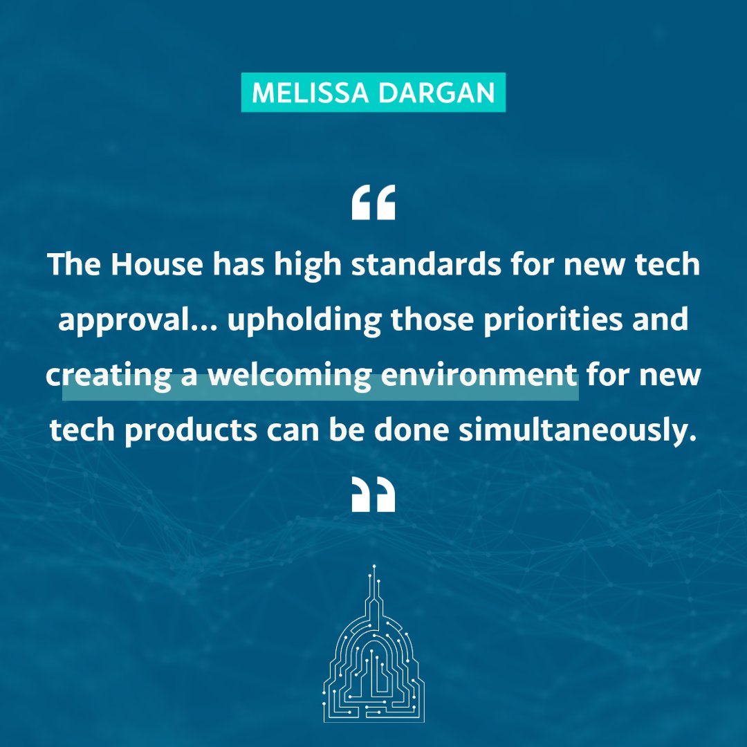"The House has high standards for new tech approval... upholding those priorities and creating a welcoming environment for new tech products can be done simultaneously."

-Melissa Dargan, co-founder of <a href="/TourTrackrDC/">TourTrackr</a>