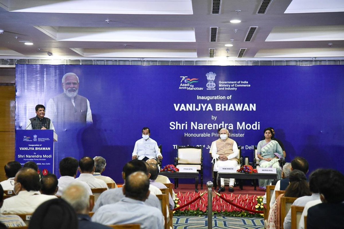 Happy to learn Hon’ble PM <a href="/narendramodi/">Narendra Modi</a> inaugurating #VanijyaBhawan. For 2 years as DGS&amp;D &amp; Spl Secy Logistics was associated till PM laid foundation stone. Got active support &amp; encouragement from <a href="/nsitharaman/">Nirmala Sitharaman</a>, the then Secretary Rita Teaotia &amp; the then Secretary <a href="/MoHUA_India/">Ministry of Housing and Urban Affairs</a>