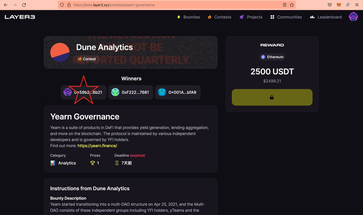 bingowrtI's tweet photo. ranked 1st in yearn finance&amp;&amp; dune analytic datathon.@yearnfinance @DuneAnalytics  .this is the team work of 4 @Yoyoyow3b @ChengTa89822449 @newlife82724807  
especially thanks to @andrewhong5297 I know nothing about sql and dune 2 months ago, his class opened an gate for me! https://t.co/8iL4Brp8fd