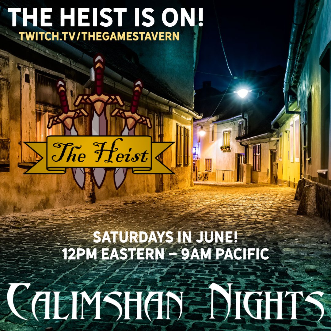 gmsroundtable's tweet photo. The Heist: Calimshan Nights - is today!
Watch on https://t.co/Dh6Ra76X9s

With amazing Heist crew: @WarriorStreak @rollforalex @judgydm @NickMcnair9 @AmberAnna391
DM by @4everdm_justin 

Dice Giveaway from @1985Games 

#dnd #twitch #giveaway https://t.co/JqFZNwfmbk
