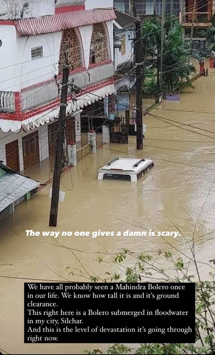 cornflakeguurrl's tweet photo. #silcharfloods #silcharunderwater #AssamFloods2022 #barakvalleyunderwater #silcharneedshelp https://t.co/QQJfQ9vxEW