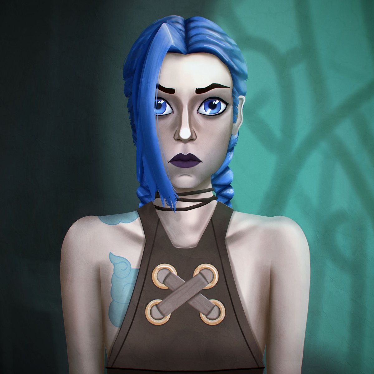 ZailDev's tweet image. Fanart of #Jinx from #arcane. 

#arcanefanart #art #digitalart #portrait #krita