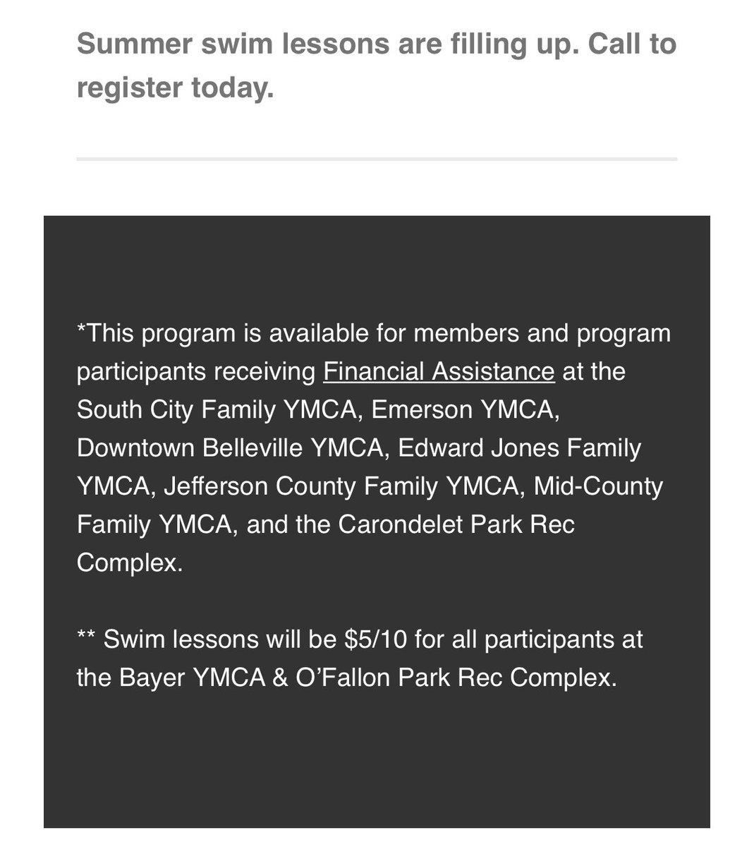 Im grateful & proud of raising the money for $5/$10 swim lessons for the people of StL

Children ages 1-14 drowning is 2nd leading cause of death and 1st in ages 1-4

Black children ages 5-19 drown at rates 5.5 times higher than Caucasian children of the same age #StopDrowning