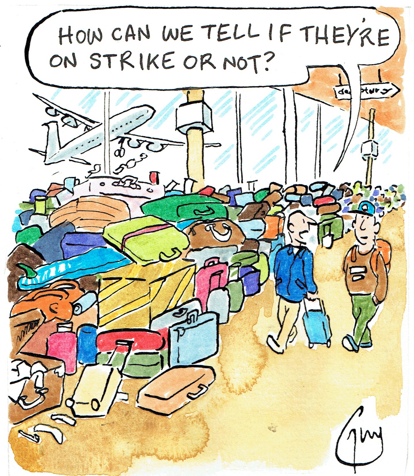 My cartoon for Friday's @MetroUK #strikes #airportchaos https://t.co/HoH7eJRtHK