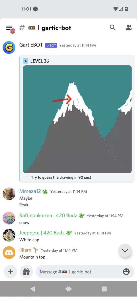 420budz_nft's tweet photo. HELP....are you good at guessing what a drawing is showing? Join us on our discord... The community likes to play GarticBOT nightly ... This one stumped us last night.
What's your guess....?
#420Budz #garticbot #nft #discord #buds #legalizeweed #LegalizeIt #eth #help #games https://t.co/1FKTx3vxMI