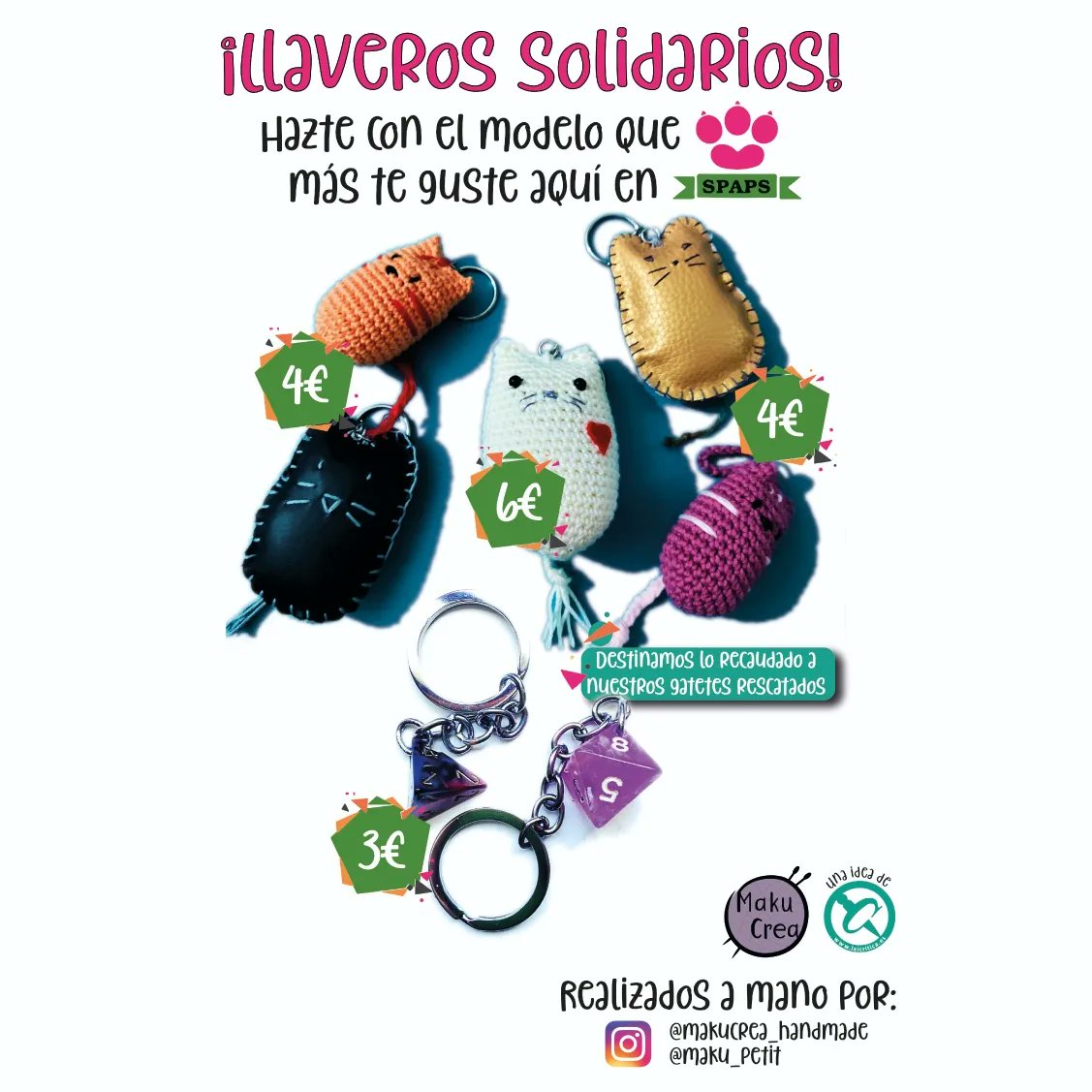 laiCritica's tweet photo. Y ahora #LlaverosSolidarios hechos por #makucrea 🥰 Los puedes encontrar en @ProtectoraY 🙃
Lo recaudado va para nuestros 🐈⬛🐈rescatados 💚
📸 @saraypavon
#cats #llaveros #llaverosganchillo #llaverosgatos #llaverospersonalizados #gatolicismo #llaverosdados #sevilla #Spaps https://t.co/y0KZnAnu4N