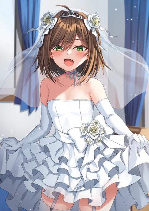 全力で頼めばなんでも着てくれる彼女12
「ハネムーンはどこにしますか～??」 