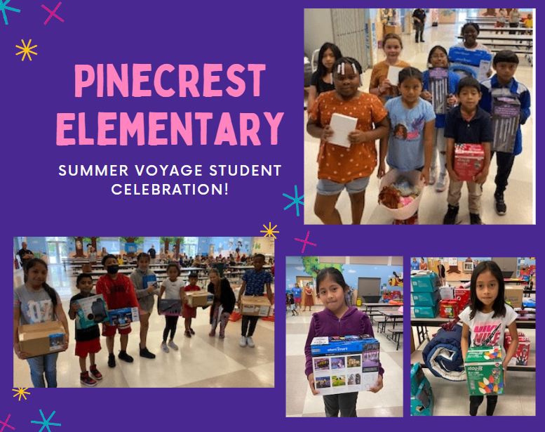 PinecrestSOARS's tweet photo. The @BenisonCenter donated items to celebrate student attendance and positive behavior.  Look at these proud faces!  Thank you for your continued support! #Benisoncenter #CCPSSuccess https://t.co/7UWh0eNcnZ