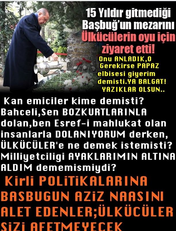 SenerturkyLmaz's tweet image. Türkeş kabir ziyaretleri yasak ve kabulleri dikkat çekici
Olcay kılavuz imalı #ÜLKÜOCAKLARI bildirisi ve #mhp&apos;nin #İYİPARTİ kabir yasağı açıklamaları çok önemli
#TÜRK demekten bile çekinen
#TÜRKLÜK ve #MİLLİYETÇİ&apos;liğe savaş açmış kişiye
Niye destek verirsin bilmemki
Ona ziyaret++