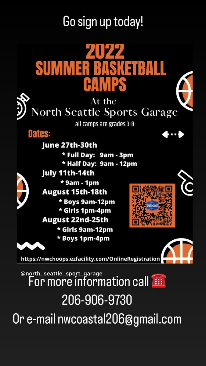 morebaskets2com's tweet photo. Go follow @north_seattle_sports_garage on IG! We will have a pack summer. It is open for EVERYONE to come and enjoy Now open on the weekends! https://t.co/SZexTLZafN