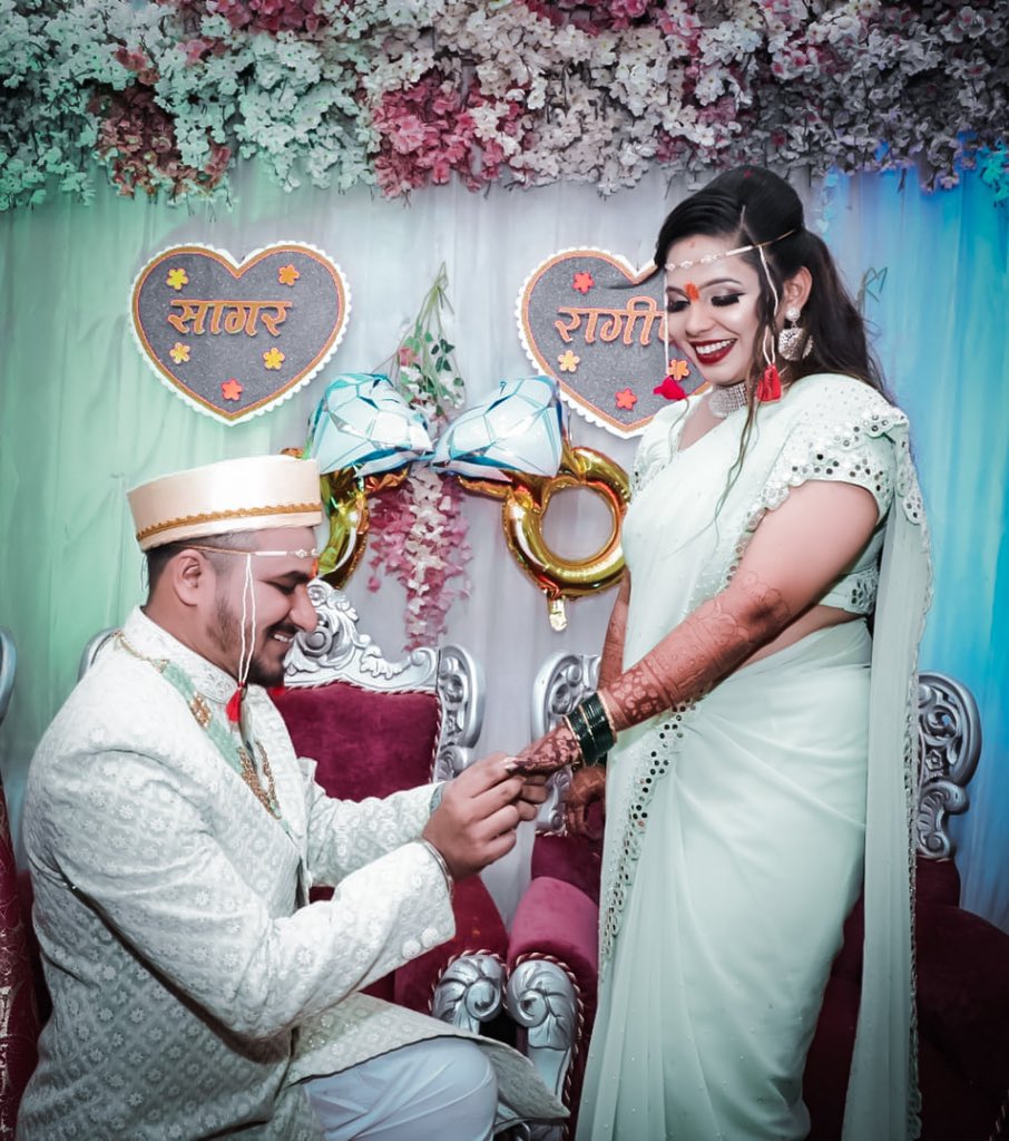 Sagarindrekar's tweet photo. “We’ll walk the road of life together day by day, and I will L♥️VE you EVERY step of the way.  #sarag 
.
.
Finally Engaged with the love of your life is the best feeling ever, isn’t it ? ♥️😘

📸 :- @Sagarindrekar https://t.co/2fKZ2ZV8c1