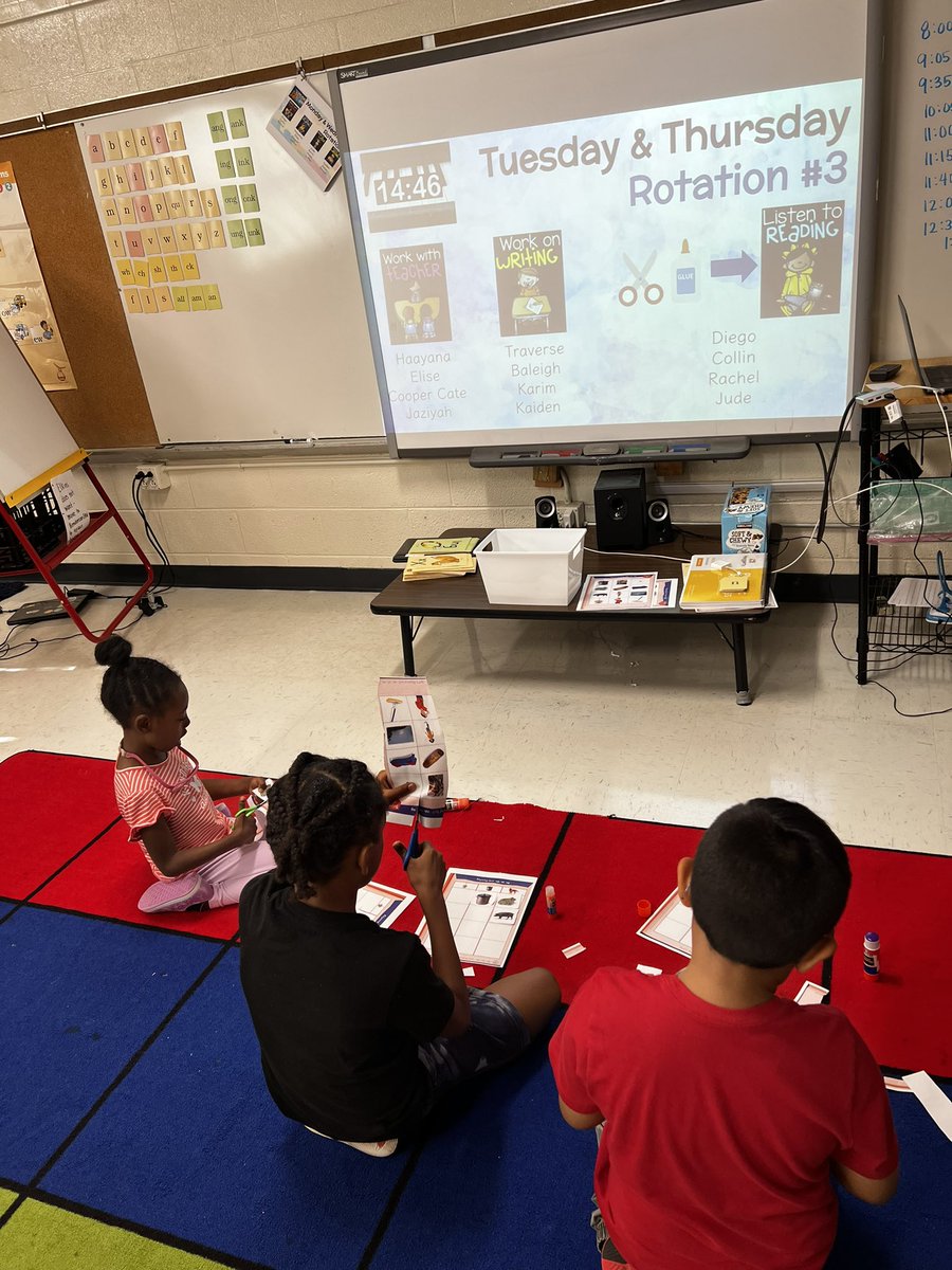 HendersonShane's tweet photo. Finishing week 1 strong with Guided Reading rotations and @Lyrics2learn! @carlammurray #CCSReadAndGrow #OneChatham https://t.co/9iGfqiPsp1
