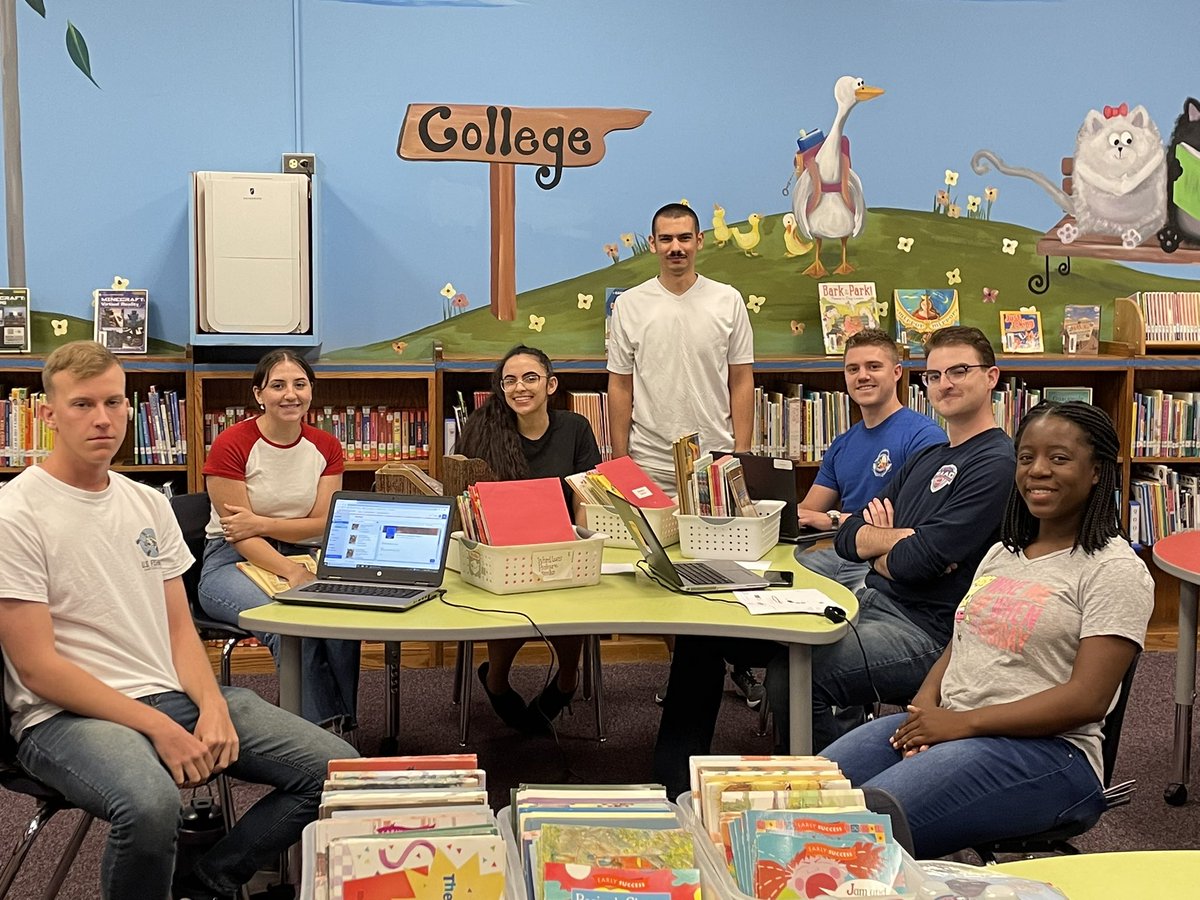 MBergerRS's tweet photo. @NISDEvers working hard this summer to get our literacy closet digitized for teachers!! Thank you to our Lackland AFB volunteers!!! 

@NISD #GameOn https://t.co/WL5mubDbGq