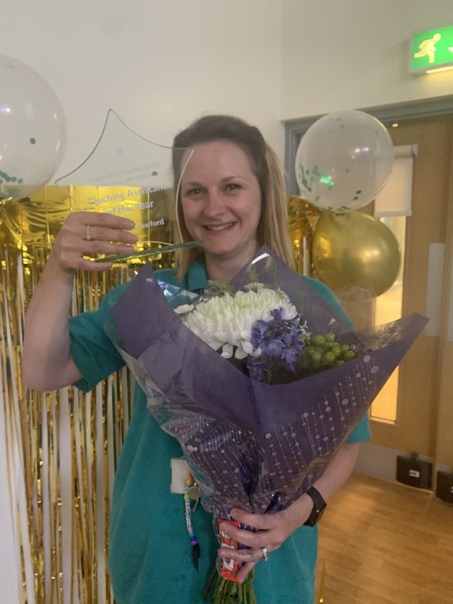 So incredibly proud of our very own Mrs Crawford @Endike2s for winning the Inspirational Teaching Assistant of the Year Award. #welldone #DRETinspirationawards #inspirationawards