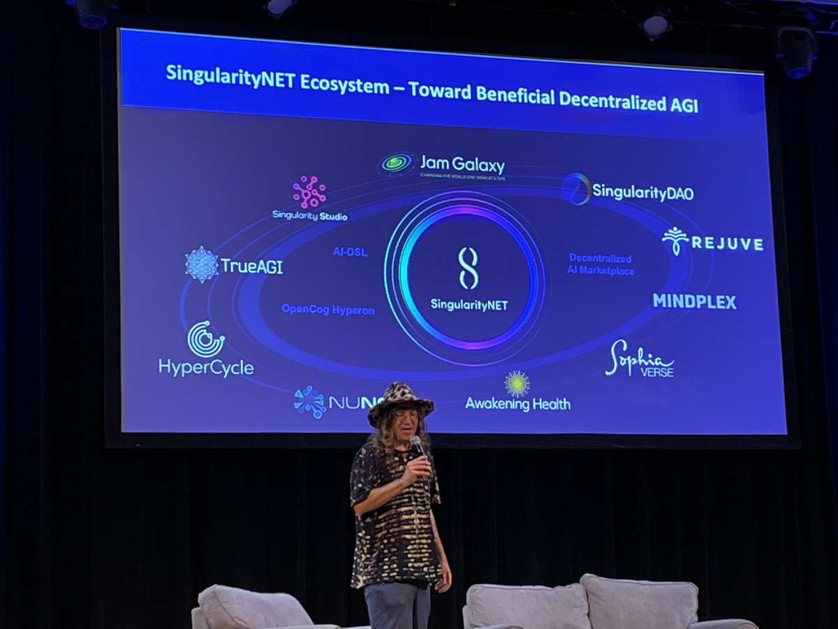 SingularityNET's tweet photo. Yesterday our ecosystem's CEO and Chief Scientist, Dr. Ben Goertzel @bengoertzel held a very informative presentation at #NFTNYC22 on a wide range of topics covering our efforts towards decentralized AI.
#SNETCommunity https://t.co/90bkVoSuXl