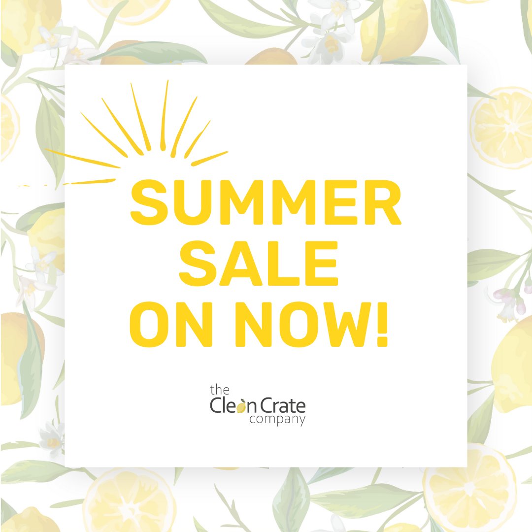 TheCleanCrateCo's tweet photo. SAVE 30% on subscription and single purchase Clean Crates!  
Shop our semi-annual sale and get stocked up on all your daily essentials for a fresh, clean and healthy home!🍋https://t.co/Fzg1OemYOe

Sale ends Sunday, June 26th. $10 flat rate shipping in Canada and USA. https://t.co/HaxtKrJNIn