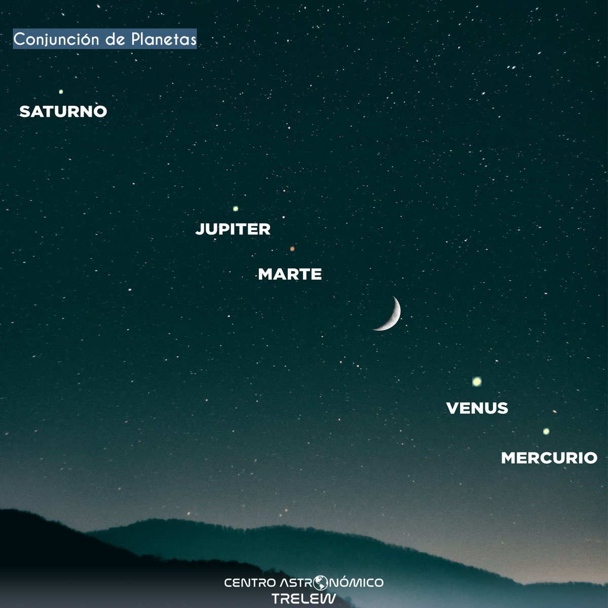 centroastrotw's tweet photo. #Alineaciondeplanetas
😃 Este Viernes 24 tendremos un evento espectacular, un “desfile” de planetas! Mañana será el mejor día para contemplar la alineación de 7 planetas de nuestro sistema solar, aunque sólo se podrán ver a simple vista 5 planetas de los 7.

#CAT #Astronomia https://t.co/gOQ7sG9Wlh