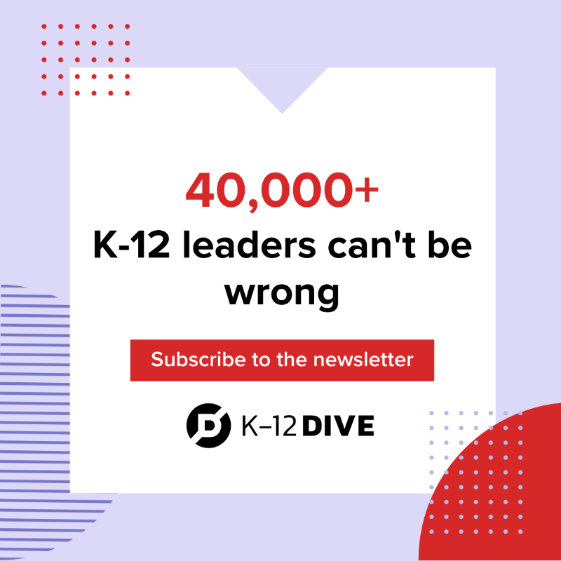 K12DiveNews's tweet photo. Get the newsletter that's easy to read. Straightforward K-12 news and analysis, all in one single newsletter. Subscribe for free.