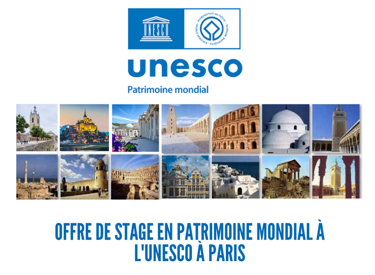 #Stage #UNESCO|📢Diplômé.e👨‍🎓de #WallonieBruxelles🇧🇪? Vous souhaitez contribuer à la préservation du Patrimoine mondial culturel🏰et naturel🌳? Postulez pour un #stage <a href="/UNESCO/">UNESCO 🏛️ #Education #Sciences #Culture 🇺🇳</a> à Paris avec une bourse #WallonieBruxelles🇧🇪.  

⏰Postulez pour le 6⃣ juillet
➡️bit.ly/3n9kGXc