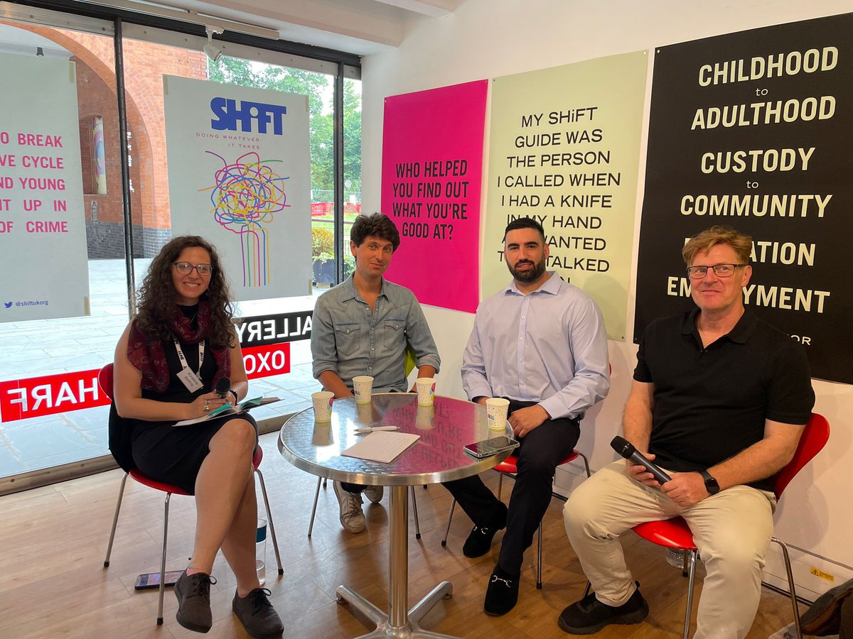 shiftukorg's tweet photo. Our brilliant Research & Evaluation Lead @KirstineSzifris is launching her fantastic book ‘Philosophy Behind Bars’. A brilliant panel inc @andywest01 @MarcConway80 and @NigelWarburton. Delighted to welcome them as part of our #shiftingperceptions exhibition. https://t.co/4T6BL6O3HF