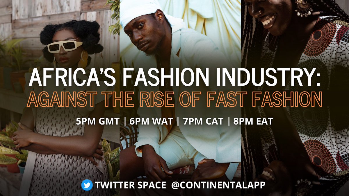 ContinentalApp's tweet photo. Let’s explore fashion on the African continent. Set your reminders for Saturday!
#TheContinentalApproach #AfricanFashion #SustainabilityInFashion #Fashionomics https://t.co/G7ml9EKQl8