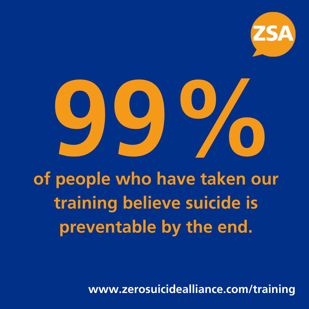Zer0Suicide's tweet photo. #DidYouKnow

99% of people who complete our training believe suicide is preventable by the end of the training 💛

Improve your #SuicideAwareness and gain confidence to talk to someone who may be considering #suicide with our FREE online training 👇

https://t.co/BKijvXZtBq https://t.co/5RzTHhNI8h